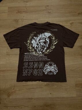 Darc Sport Brown Short-Sleeve Tee with White Graphic Laurel & Wolf